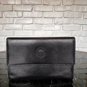 Gianna Versace MEDUSA Black Tri Fold Vintage Wallet